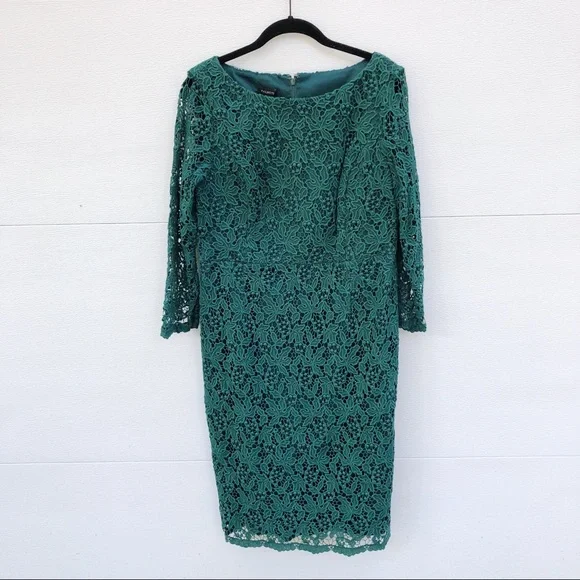 talbots green lace dress Lace Sheath Dress